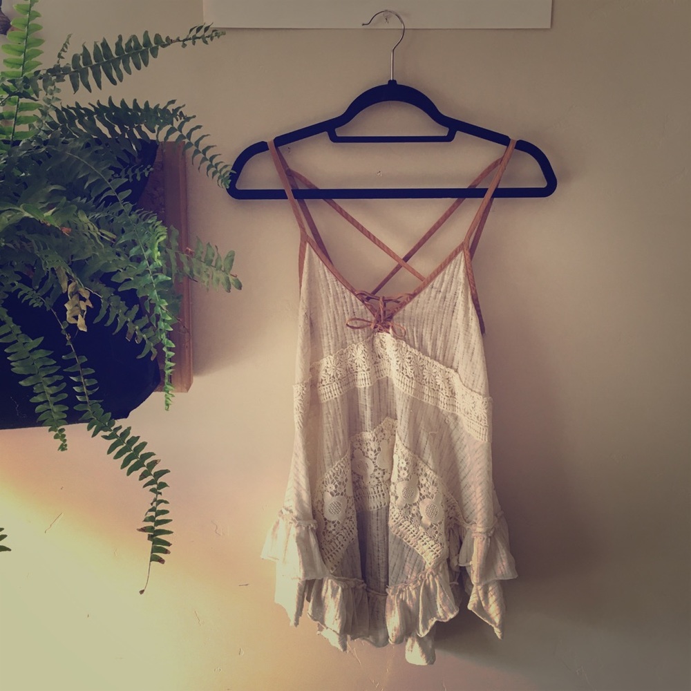 Free people crochet tank